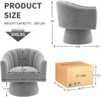 Swivel Accent Chair Upholstered Velvet Barrel for Living