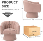 Swivel Accent Chair Upholstered Velvet Barrel for Living