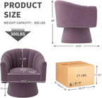 Swivel Accent Chair Upholstered Velvet Barrel for Living