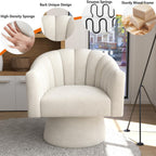 Swivel Accent Chair Upholstered Velvet Barrel for Living