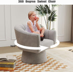 Swivel Accent Chair Upholstered Velvet Barrel for Living