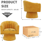 Swivel Accent Chair Upholstered Velvet Barrel for Living