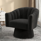 Swivel Accent Chair Upholstered Velvet Barrel for Living