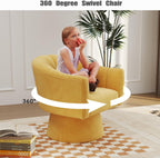 Swivel Accent Chair Upholstered Velvet Barrel for Living