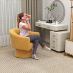 Swivel Accent Chair Upholstered Velvet Barrel for Living