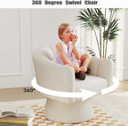 Swivel Accent Chair Upholstered Velvet Barrel for Living