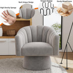 Swivel Accent Chair Upholstered Velvet Barrel for Living