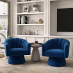 Swivel Accent Chair Upholstered Velvet Barrel for Living