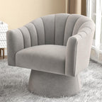 Swivel Accent Chair Upholstered Velvet Barrel for Living
