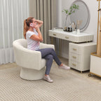 Swivel Accent Chair Upholstered Velvet Barrel for Living