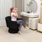 Swivel Accent Chair Upholstered Velvet Barrel for Living