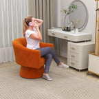 Swivel Accent Chair Upholstered Velvet Barrel for Living
