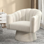 Swivel Accent Chair Upholstered Velvet Barrel for Living
