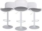 Swivel Bar Stools Backrest Height Adjustable (Set of 3)