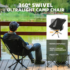 Swivel Camp Chair Lightweight Portable