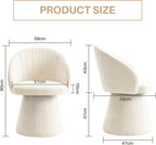 Swivel Chenille Vanity Chair Modern Upholstered Dressing Table