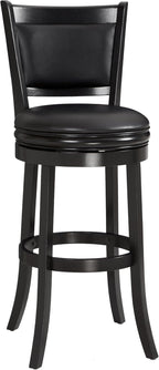 Swivel Counter Stool Wood Frame Kitchen Island Stool-Chair