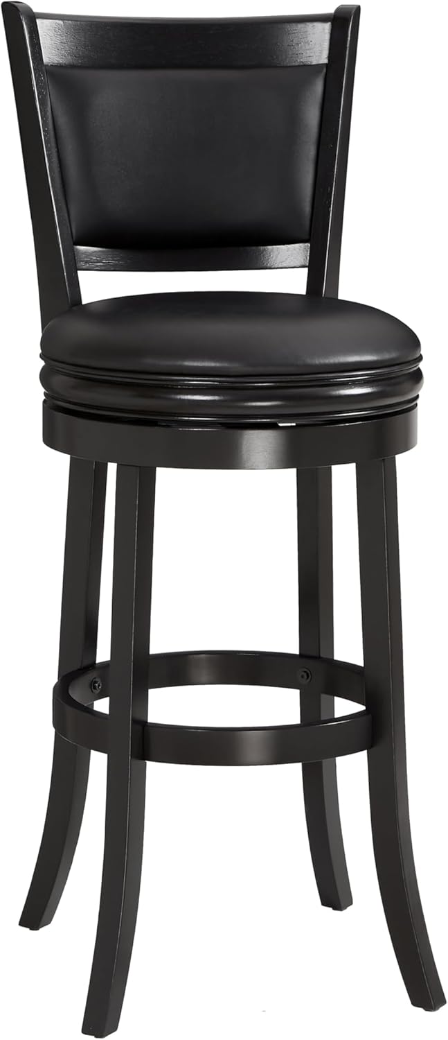 Swivel Counter Stool Wood Frame Kitchen Island Stool-Chair