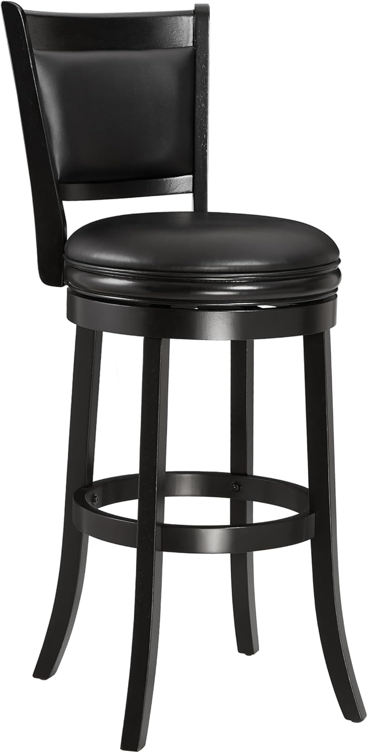 Swivel Counter Stool Wood Frame Kitchen Island Stool-Chair