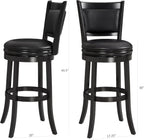 Swivel Counter Stool Wood Frame Kitchen Island Stool-Chair