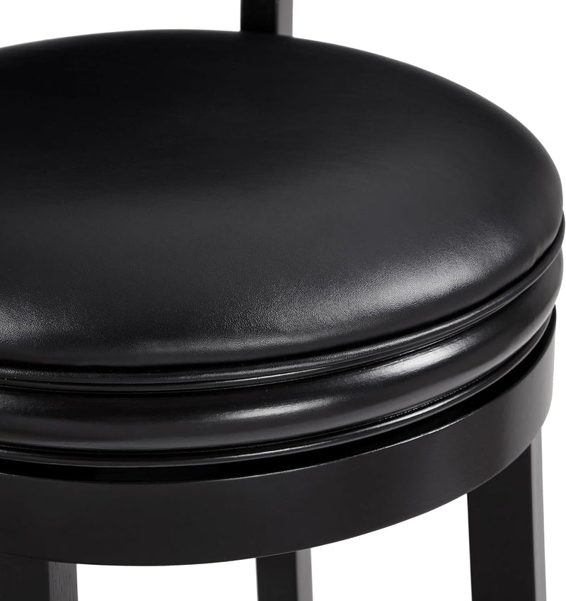 Swivel Counter Stool Wood Frame Kitchen Island Stool-Chair