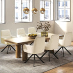 Swivel Dining Chairs with Armrests Upholstered Room Modern (Set of 2)