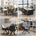 Swivel Dining Chairs with Armrests Upholstered Room Modern (Set of 2)
