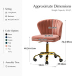 Swivel Office Chair Armless Desk Height Adjustable Rolling