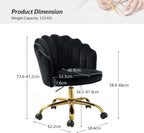 Swivel Office Chair Armless Desk Height Adjustable Rolling