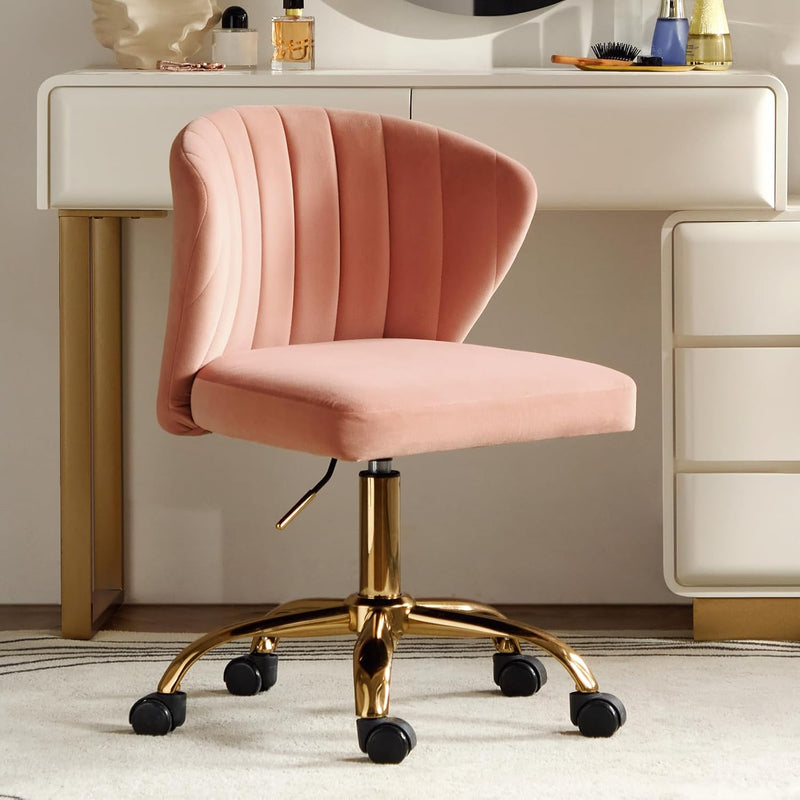 Swivel Office Chair Armless Desk Height Adjustable Rolling