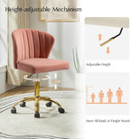 Swivel Office Chair Armless Desk Height Adjustable Rolling