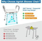 Swivel Shower Chair with Arms 350 Lb 159