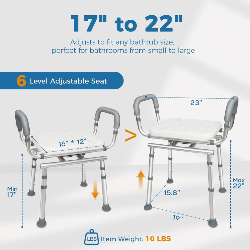 Swivel Shower Chair with Arms 350 Lb 159