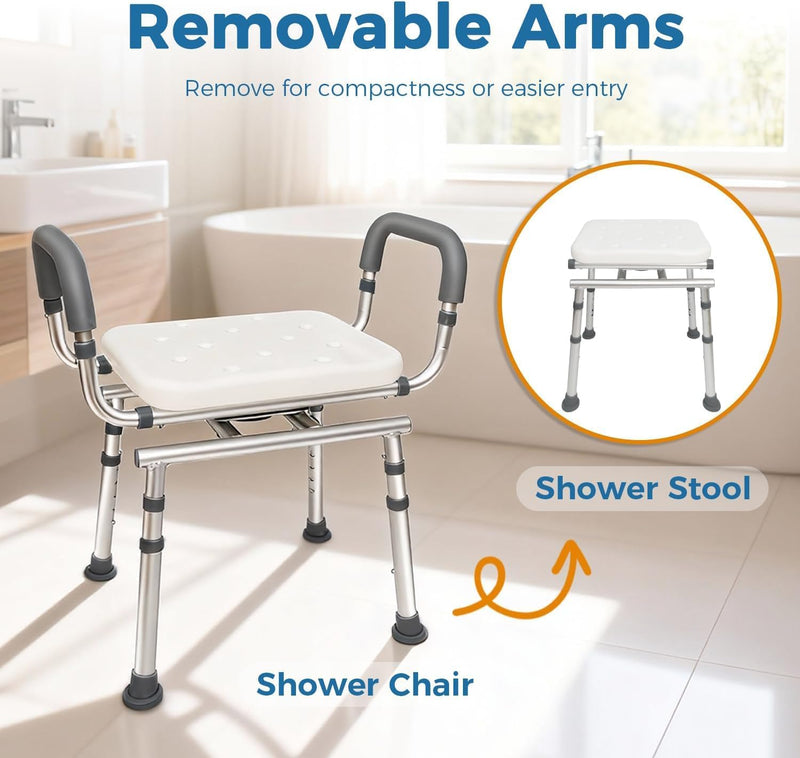 Swivel Shower Chair with Arms 350 Lb 159