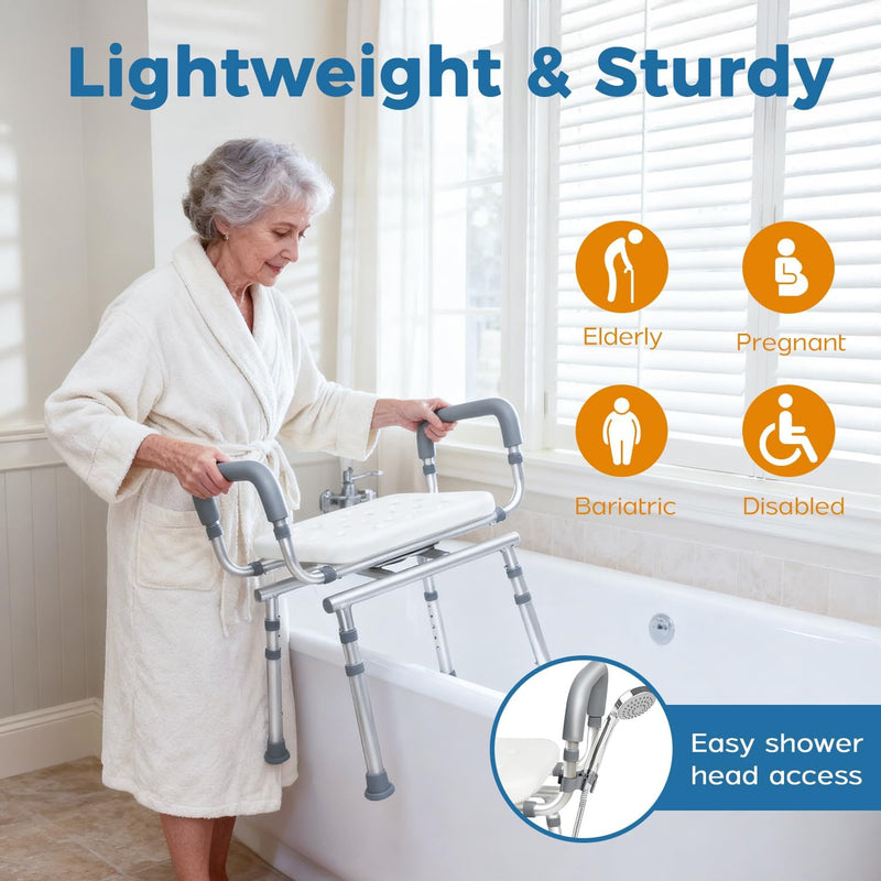 Swivel Shower Chair with Arms 350 Lb 159