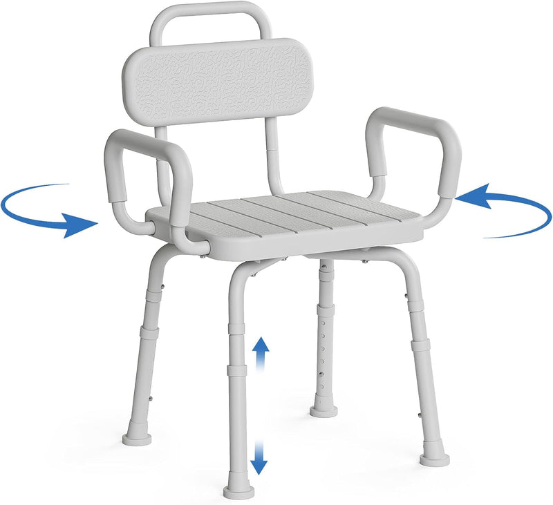 Swivel Shower Chair with Rotating Bath for Inside