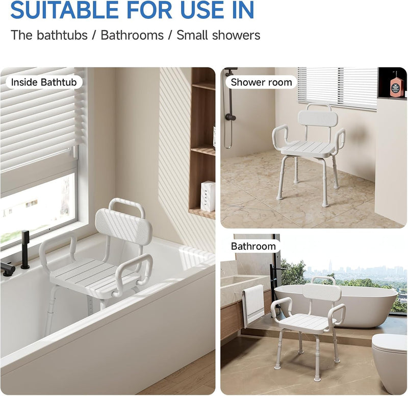 Swivel Shower Chair with Rotating Bath for Inside
