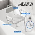 Swivel Shower Chair with Rotating Bath for Inside