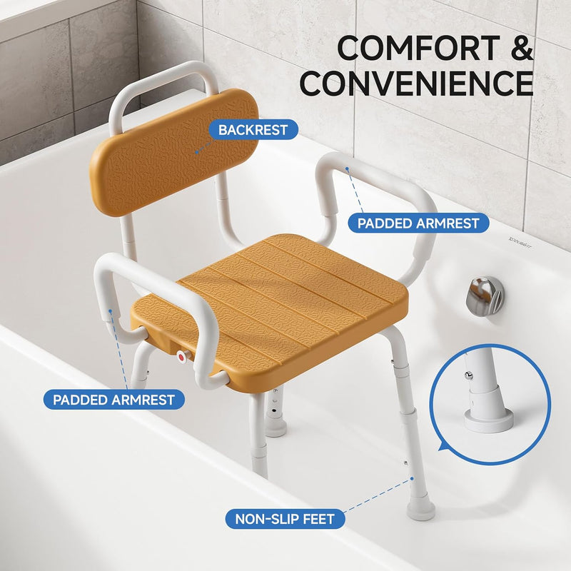 Swivel Shower Chair with Rotating Bath for Inside