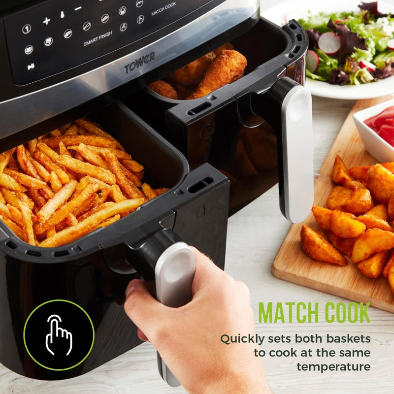 T17088 Vortx 9L Dual Basket Air Fryer