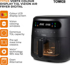 T17123 Vortx Vizion 7.5L Air Fryer with Colour