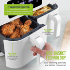 T17137wht Vortx 8.5L Dual Basket Air Fryer