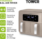 T17137wht Vortx 8.5L Dual Basket Air Fryer