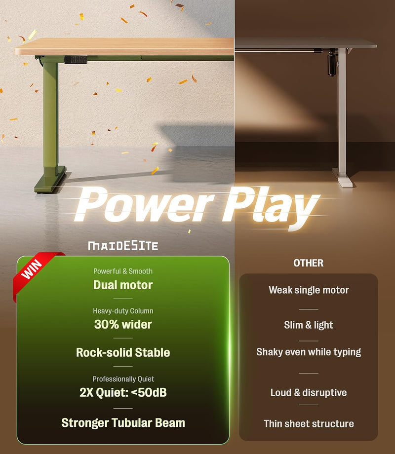 T2 Standing Desk Frame Dual Motor Electric Legs