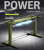 T2 Standing Desk Frame Dual Motor Electric Legs