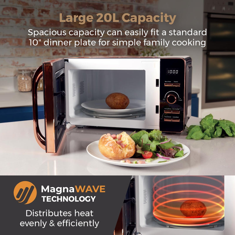 T24020 Manual Microwave with 30-Minute Timer and 6