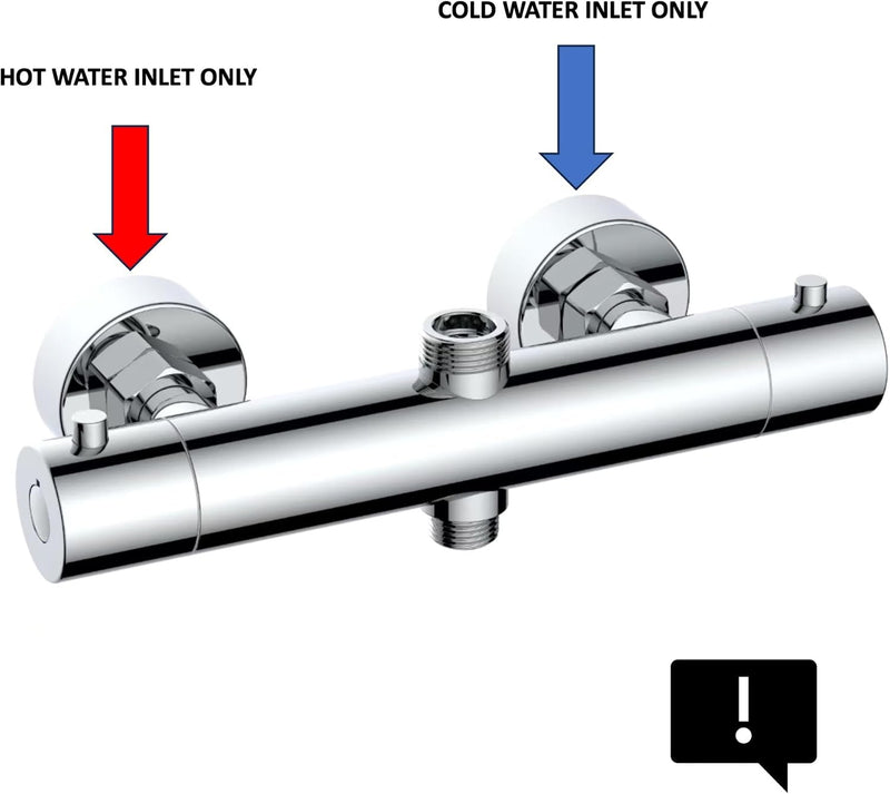 T33 Chrome Thermostatic Shower Mixer Bar Valve