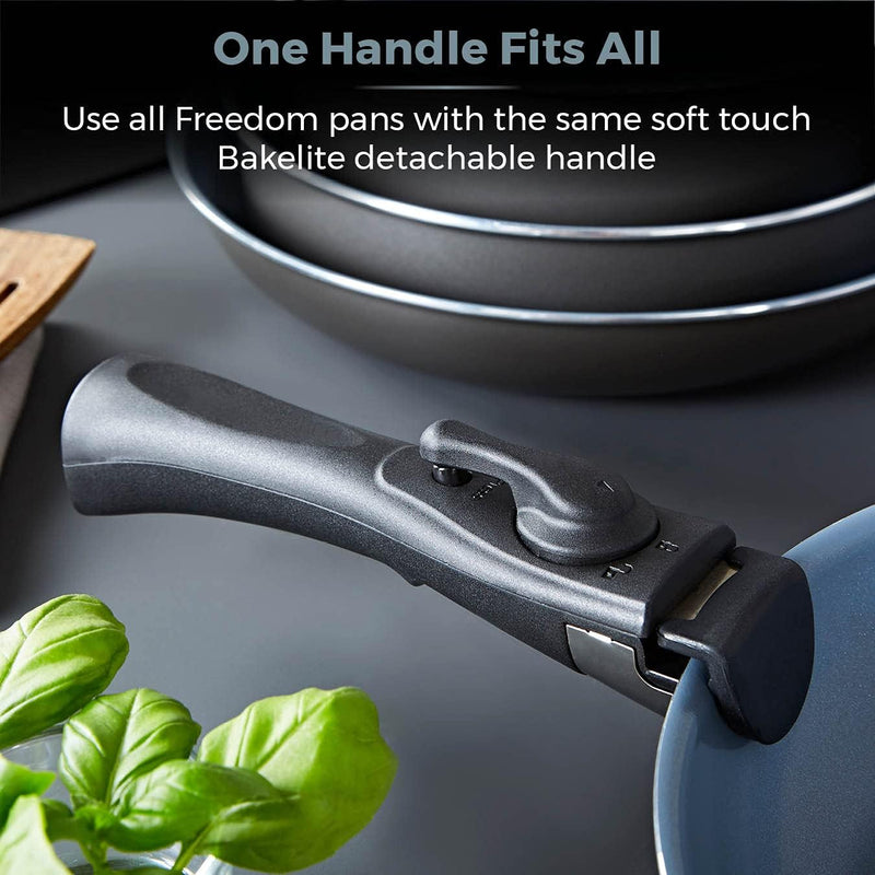 T800200 Cookware Set with Ceramic Coating Stackable Design (13 Piece)