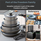 T800200 Cookware Set with Ceramic Coating Stackable Design (13 Piece)