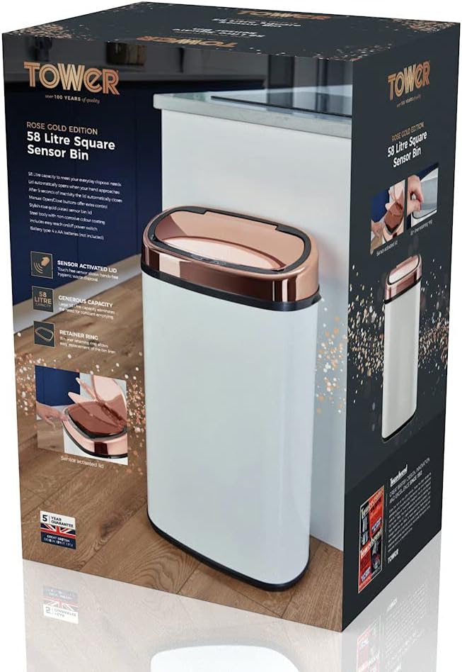 T80904rb Kitchen Bin with Sensor Lid Automatic Soft-Close